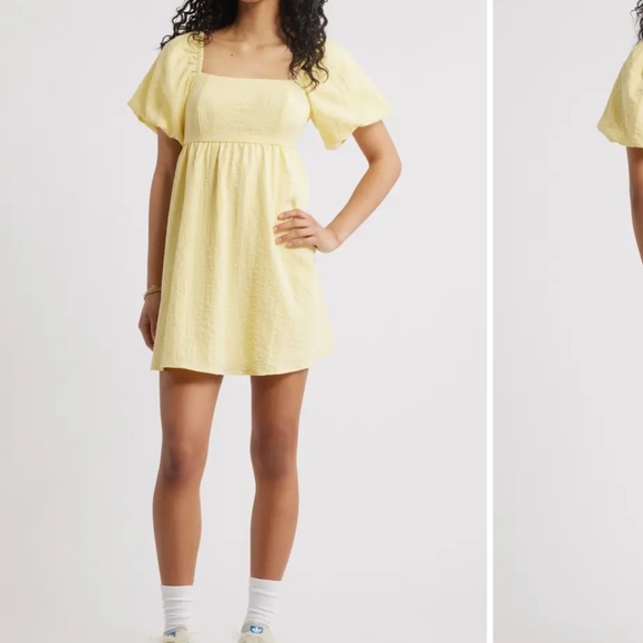 Nordstrom Dresses & Skirts - Yellow Puff Sleeve Mini Dress BP